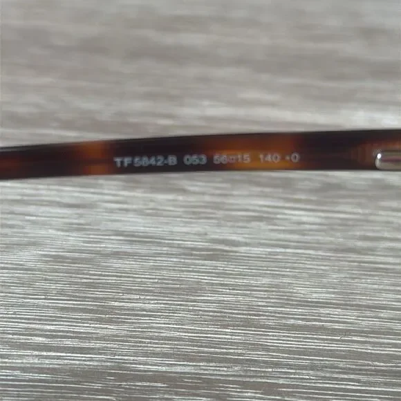 Tom Ford FT5842-B 56 Eye Tortoise NWT in packaging - Picture 3 of 6